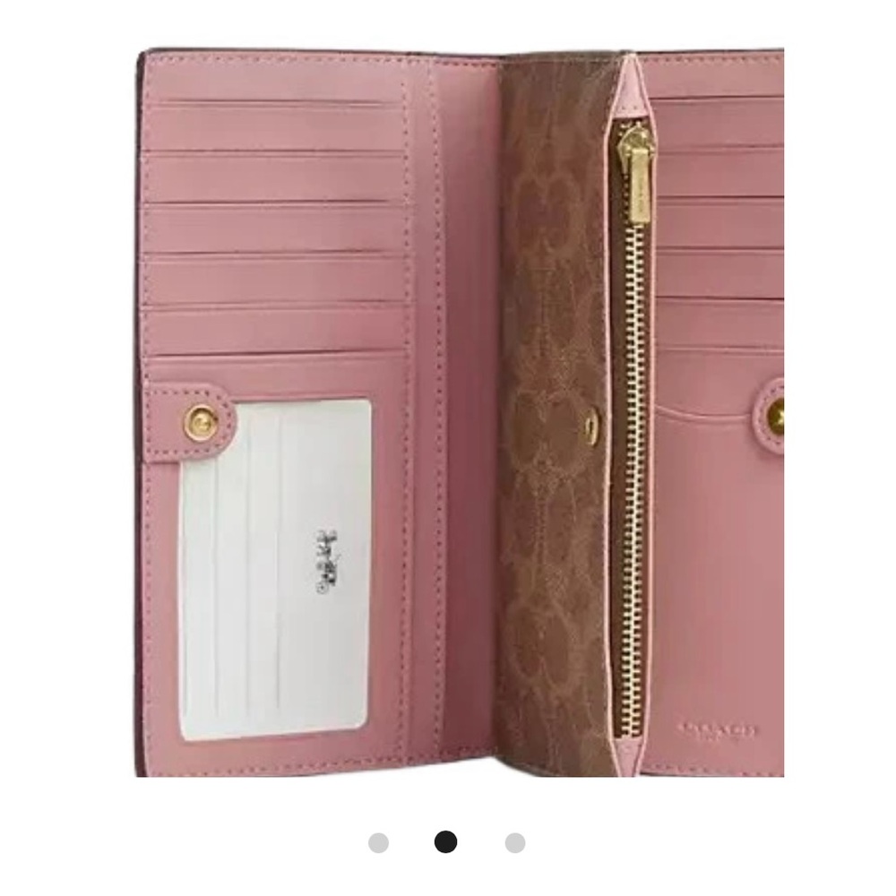 SOLD Coach Slim Zip Wallet Petal Pink